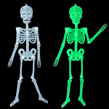 Фосфорный скелет 33 см - украшение на Хэллоуин
