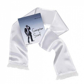 Белый гангстерский шарф