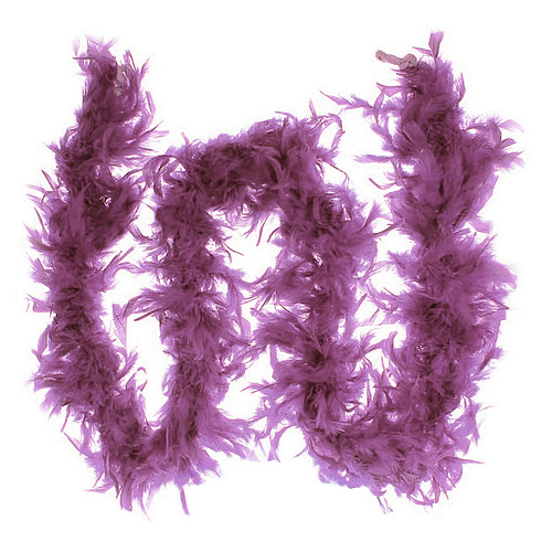 Пепельно-розовое карнавальное боа из перьев