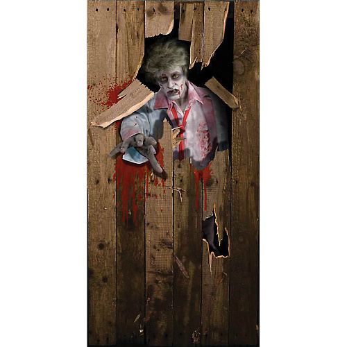 Декор двери на Хэллоуин «Зомби»