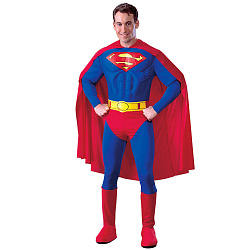 Взрослый костюм Супермена с мускулатурой