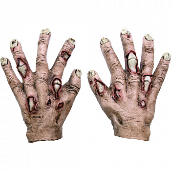 Детские латексные перчатки-руки зомби