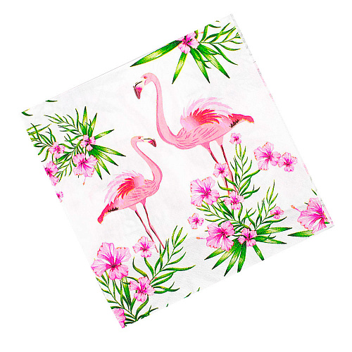 Бумажные салфетки с фламинго