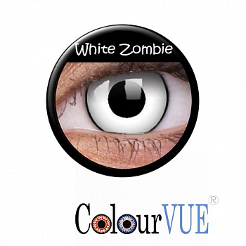 Цветные белые Crazy линзы «White Zombie»