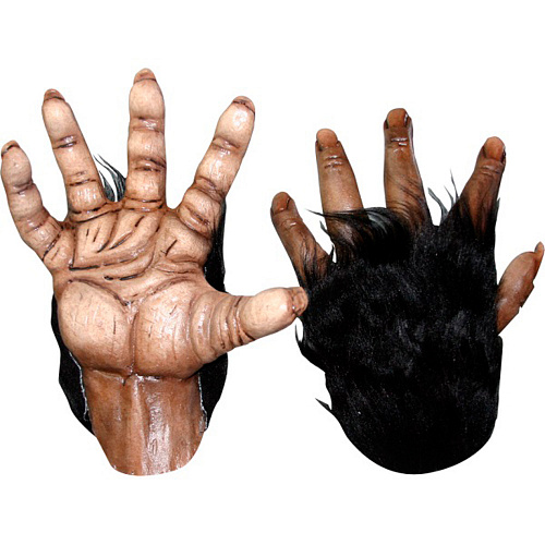 Перчатки-руки черной обезьяны