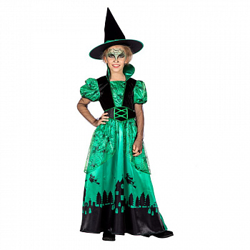 Костюм зеленой ведьмы для девочки