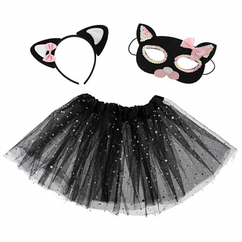 Детский набор «Кошечка»: юбка, ушки, маска