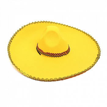 Шляпа сомбреро жёлтая
