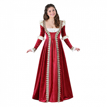 Средневековое красное платье