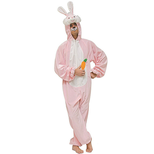 Карнавальный костюм розового кролика для взрослых