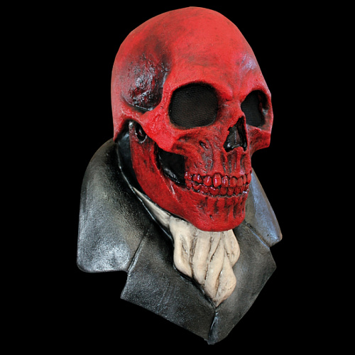 Латексная маска "Красный череп" 