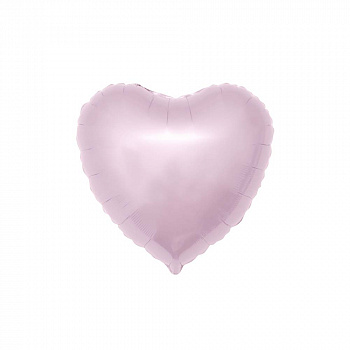 Светло-розовое сердце с гелием