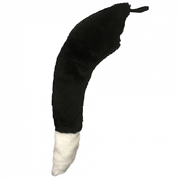 Кошачий хвост большой чёрный с белым