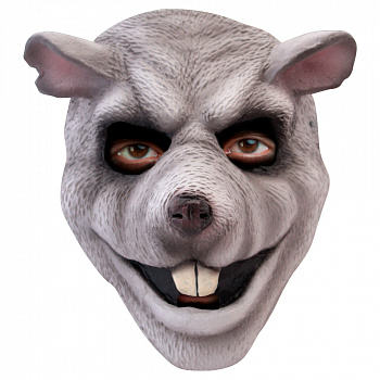 Латексная маска крысы на Хэллоуин 
