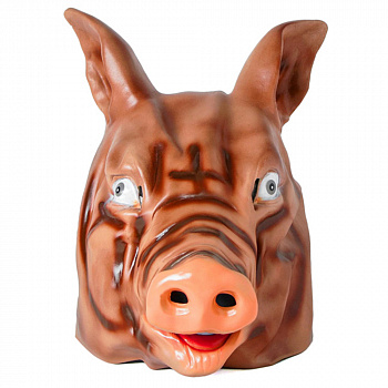 Латексная маска свиньи взрослая 