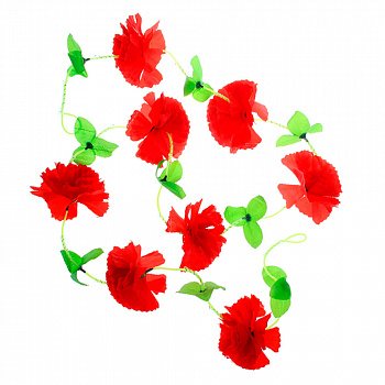 Цветочная гирлянда «Красные цветы»