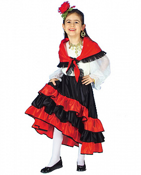 Карнавальный костюм цыганки для девочки