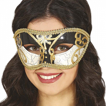 Черно-золотая венецианская маска 