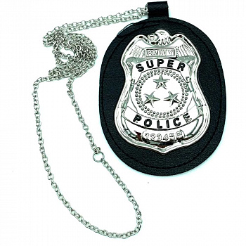 Значок американского полицейского на цепочке