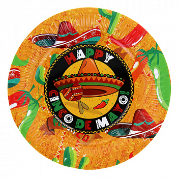 Бумажные мексиканские тарелки (8 шт)