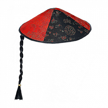 Китайская шляпа конус с косой