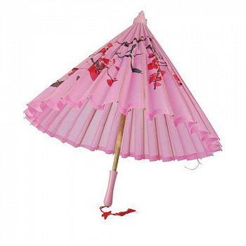 Розовый китайский зонтик