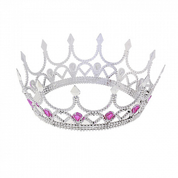 Серебряная корона Принцессы на резинке