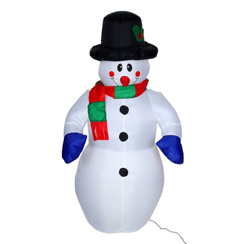 Надувной снеговик с подсветкой - украшение на Новый год