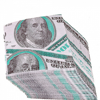 Бумажные салфетки с долларами