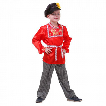 Русский народный красный костюм для мальчика