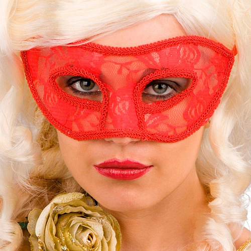 Кружевная венецианская маска для девушки