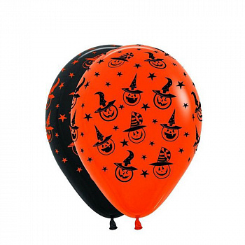 Воздушный шар на Хэллоуин с тыквами
