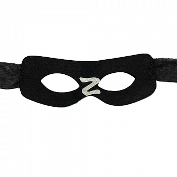 Детская черная карнавальная маска Зорро  