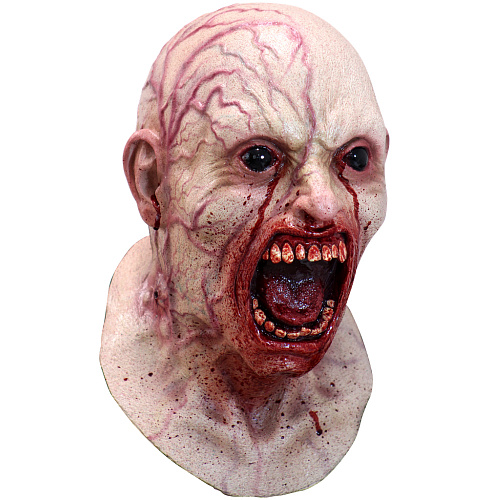 Латексная маска «Кричащий зомби» 