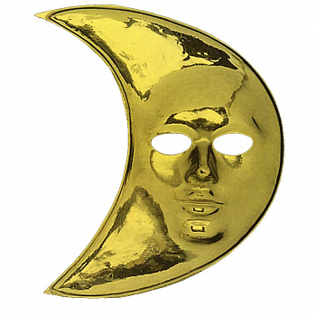 Золотая венецианская маска «Луна» 