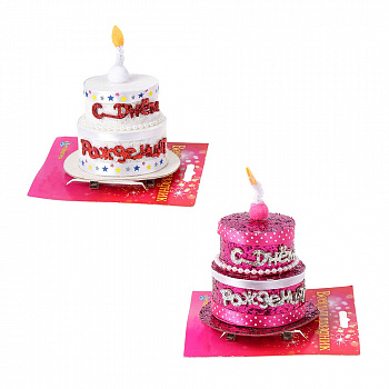 Заколка торт «С днём рождения»