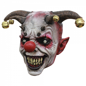 Латексная маска клоуна с бубенцами 