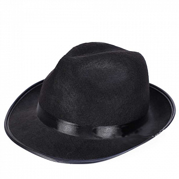 Черная гангстерская шляпа