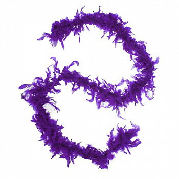 Фиолетовое карнавальное боа из перьев