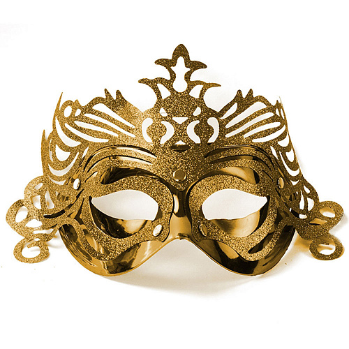 Золотая венецианская маска «Вьюга» 