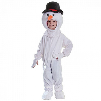 Новогодний детский костюм снеговика для мальчика
