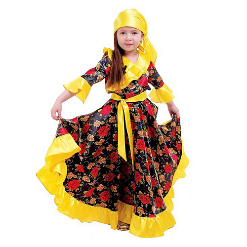 Желтый костюм цыганки для девочки
