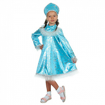 Серебристо-голубой костюм Снегурочки