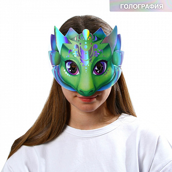 Новогодняя картонная маска дракона 