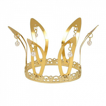 Золотая корона принцессы с жемчугом