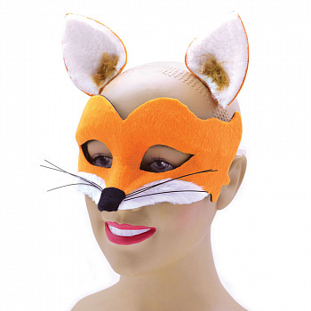 Венецианская маска лисички с ушками 