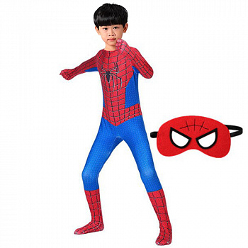 Красно-синий костюм Человека паука детский