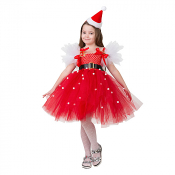 Новогодний костюм «Санта» для девочки - сделай сам