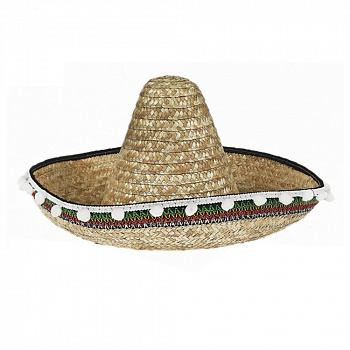 Бежевая шляпа сомбреро мексиканская