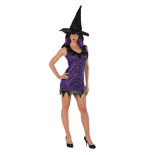 Костюм фиолетовой ведьмы на Хэллоуин